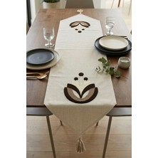 Onaltı Tekstil Püsküllü Punch Altıgen Masa Runner