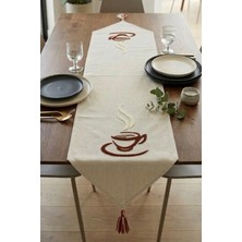 Onaltı Tekstil Püsküllü Punch Altıgen Masa Runner