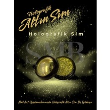 SMB Profesyonel Holografık Sim (Gold) Tırnak Süsleme