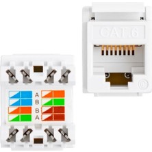 Acstore RJ45 Cat6 Şase 180 Derece Keystone