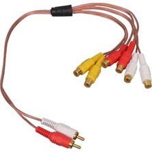 Acstore 2 Rca Erkek / 6 Rca Dişi 40 cm Kablo