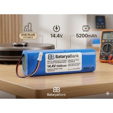 Roidmi Eve / Eve Plus SDJ01RM Uyumlu Robot Süpürge Bataryası 14.4V 5200MAH Yüksek Kapasiteli Yedek Pil