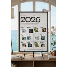 Atelier Baskı 2026 Anılarım Kişiye Özel Fotoğraflı Takvim Poster - 12 Ay 12 Fotoğraf - Sevgiliye & Arkadaşa Hediye