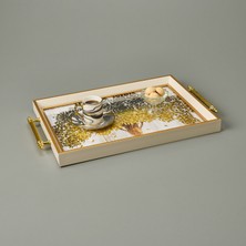 Evidea Kitchen Hayat Ağacı Desenli Tepsi - Renkli - 49X31 cm