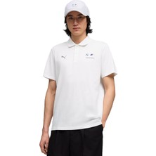 Puma Bmw Mms Essentials Erkek Beyaz Günlük Stil Polo Yaka T-Shirt 63490002