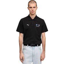 Puma Bmw Mms Essentials Erkek Siyah Günlük Stil Polo Yaka T-Shirt 63490001