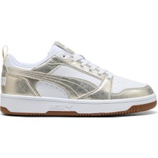 Puma Rebound V6 Low Metallic Kadın Beyaz Sneaker Ayakkabı 40605501