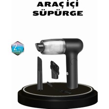 Astraltech Taşınabilir Vakumlu Araç Süpürgesi – Katlanabilir Sap, Yıkanabilir Filtre, 120W Motor