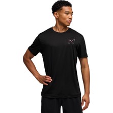 Puma Run Illustration Graphic Erkek Siyah Koşu T-Shirt 52844601