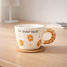 Evidea Kitchen Ayıcıklı Seramik Kupa - Beyaz - 300 ml
