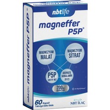 Nbt Life Magneffer P5P Kapsül - Magnezyum ve Vitamin B6 (P5P) - 60 Kapsül - Dezenfektan Hediyeli (%72 Alkol)