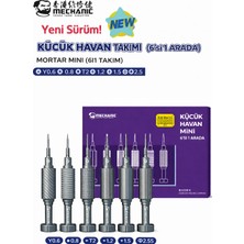 Qasul Mechanıc Mortar Mini 6’sı 1 Arada Profesyonel Hassas Tornavida Seti – Manyetik Uç, Sessiz Rulman, Magnezyum Alaşım, Elektronik Tamir Seti