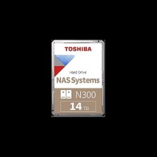 Toshiba Toshıba N300, HDWG51EUZSVA, 3.5", 14TB, 512MB 7200 Rpm, Sata3, 7/24 Nas, Server, HDD (Türkiye Distribütörü Garantili)