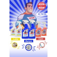 Stop Forte Zorlu Leke Seti 6 x 750 ml Leke, Cam,wc Temizleyici