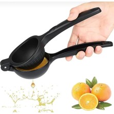 Siyah Paslanmaz Soyulmaz Pratik Döküm Metal Limon Sıkacağı