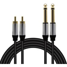 Acstore Magicvoice LD398 2x 6.3 mm Mono Erkek - 2x Rca Erkek 5 Metre Kablo