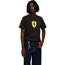 Puma Ferrari Colored Shield Erkek Siyah Günlük Stil T-Shirt 63531001
