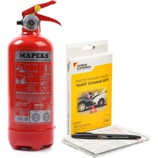 German Kupfermax Ce & Tse Belgeli 1 kg Yangın Söndürücü ve Kalem Hediyeli Kaza Tespit Tutanak Seti