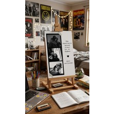 Atelier Baskı Kişiye Özel 3 Fotoğraflı Retro Film Şeridi Poster - Doğum Günü & Anı Hediyesi (A4-Çerçevesiz)
