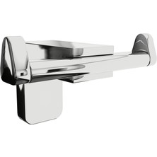 Akademik Mimarlık F1 Serisi Krom Paslanmaz Duvara Monte Çatal Bornozluk