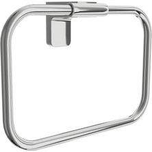 Akademik Mimarlık F1 Serisi Krom Paslanmaz Duvara Monte Yuvarlak Havluluk