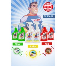 Stop Forte Zorlu Leke Seti 6 x 750 ml Leke,derz ,yağ Kir,temizleyici