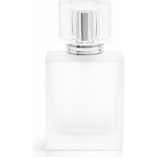 50 ml (3 Adet) Küçük Kare Buzlu (Sprey Aparat Ile Kapatılır) Boş Parfüm Şişesi