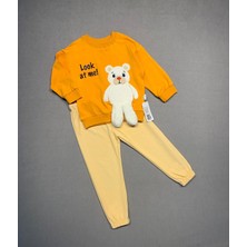 Diji Baby 2-3-4-5 Yaş Bandanalı Leopar Baskılı Uzun Kollu 2li Kız Çocuk Takımı