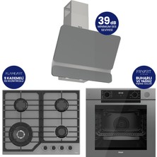 Ferre Steamart-Fryart-Silentart Serisi Gri Set (QEP64CPR+NT028-WFA+D082-SA ) Döküm Izgara