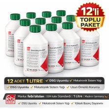 Febi 06162 Dsg Mekatronik Yağı 1 Litre Zentralhydrauliköl Vag Uyumlu Hidrolik Yağ (12 Adet)