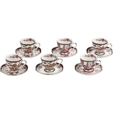 LuckyArt Serenity Bone 6li Kahve Fincan Seti