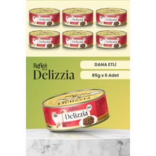 Reflex Plus Delizzia Dana Etli Yetişkin Kedi Maması 85G x 6 Adet Besleyici ve Lezzetli