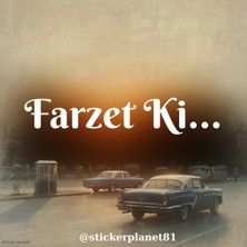 Nc World Farzet Ki... Oto ve Moto Sticker Etiketi ( 30X5 cm ) | Scooter, Bisiklet, Kask, Oto Cam Dekor