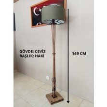 Balsa Dekor Ahşap Lambader-Haki Yeşil