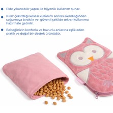 Babyjem Kiraz Çekirdekli Baykuş Kadife Rahatlatıcı Gaz Kemeri & Gaz Yastığı - Gül Kurusu