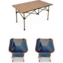 Kılıçaslan Camp Madfox Surface Katlanır Kamp Masası +2 Adet Foldmesh Katlanır Sandalye Navy Spark