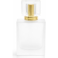 50 ml (10 Adet) Küçük Kare Buzlu (Sprey Aparat Ile Kapatılır) Boş Parfüm Şişesi