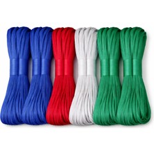 Ovio Ev Yaşam 3'lü Pvc Kaplamalı Kopmaz Çok Amaçlı Çamaşı Kurutma Ipi - Her Biri 10 Mt. - 3 Adet