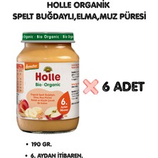 Holle Organik Spelt Buğdaylı Elma Muz Püresi 6'lı Paket