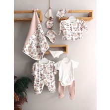 Çayzen Sincap&gül Desen Pamuklu 10 Lu Hastane Çıkış Seti Pudra