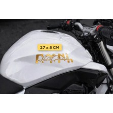 Nc World 27X5 cm Motosiklet, Oto, Scooter, Bisiklet, Traktör Imza Sticker – Kişiye Özel Gold Renk Kesim Folyo