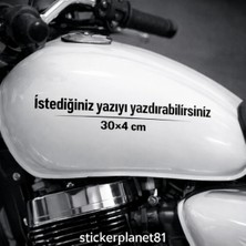 Nc World Siyah Renk | Kişiye Özel Yazı Sticker 30X4 cm | Motor Deposu Oto Cam Sticker Folyo