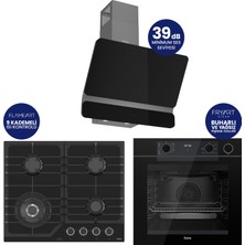 Ferre Steamart-Fryart-Silentart Serisi Siyah Set (QEP64CS+NT025-WFA+D080-SA ) Döküm Izgara