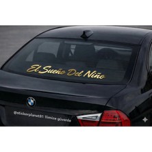 Nc World Gold, Altın - El Sueno Del Nino Sticker Folyo (Bir Çocuğun Rüyası) ( 58X7 cm ) | Kask, Oto Cam Dekor
