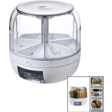 Marsilyan 360° Dönebilen Gıda Organizeri 6 Bölmeli - 6kg. Otomatik Düğme Musluk (4887)