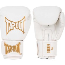 Torrey White/gold Faux Leather Boxing Gloves
