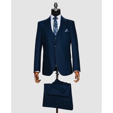 Suit Sartoria Ssa 2610 Düz Kumaş Yelekli & Duble Paça Takım