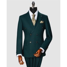 Suit Sartoria Ssa 2609 Düz Kumaş Kruvaze Duble Paça Takım Elbise