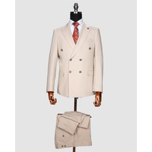 Suit Sartoria Ssa 2609 Düz Kumaş Kruvaze Duble Paça Takım Elbise