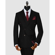 Suit Sartoria Ssa 2609 Düz Kumaş Kruvaze Duble Paça Takım Elbise